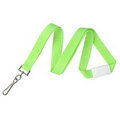 Blank Neon Nylon Badge Lanyard w/Metal J-Hook (GREEN) Breakaway